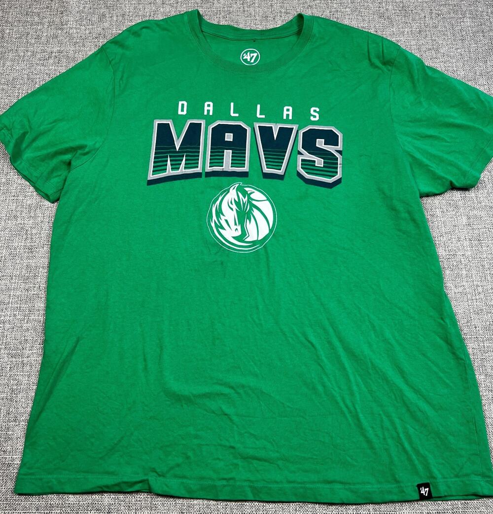 '47 Brand Dallas Mavericks T-Shirt Men's XL Green NBA Basketball Graphic Tee